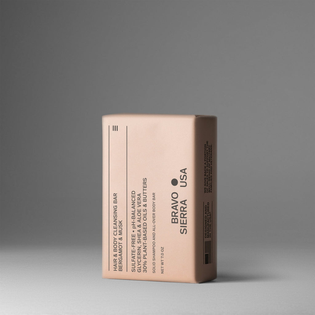 BERGAMOT AND MUSK - HAIR & BODY CLEANSING BAR