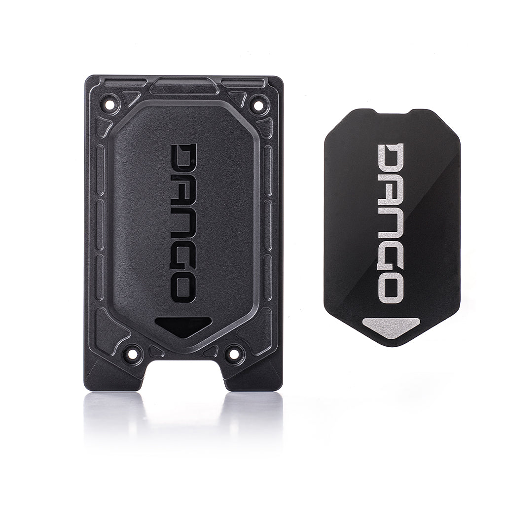 Two black protective cases with 'Dango' branding on a white background