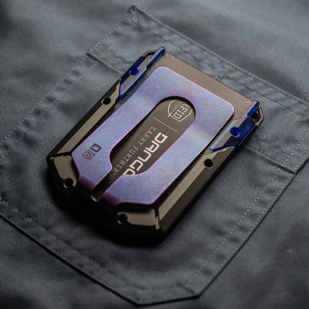 M4 SPECIAL EDITION MAVERICK™ RAIL WALLET with BURPLE ANODIZED TITANIUM CLIP