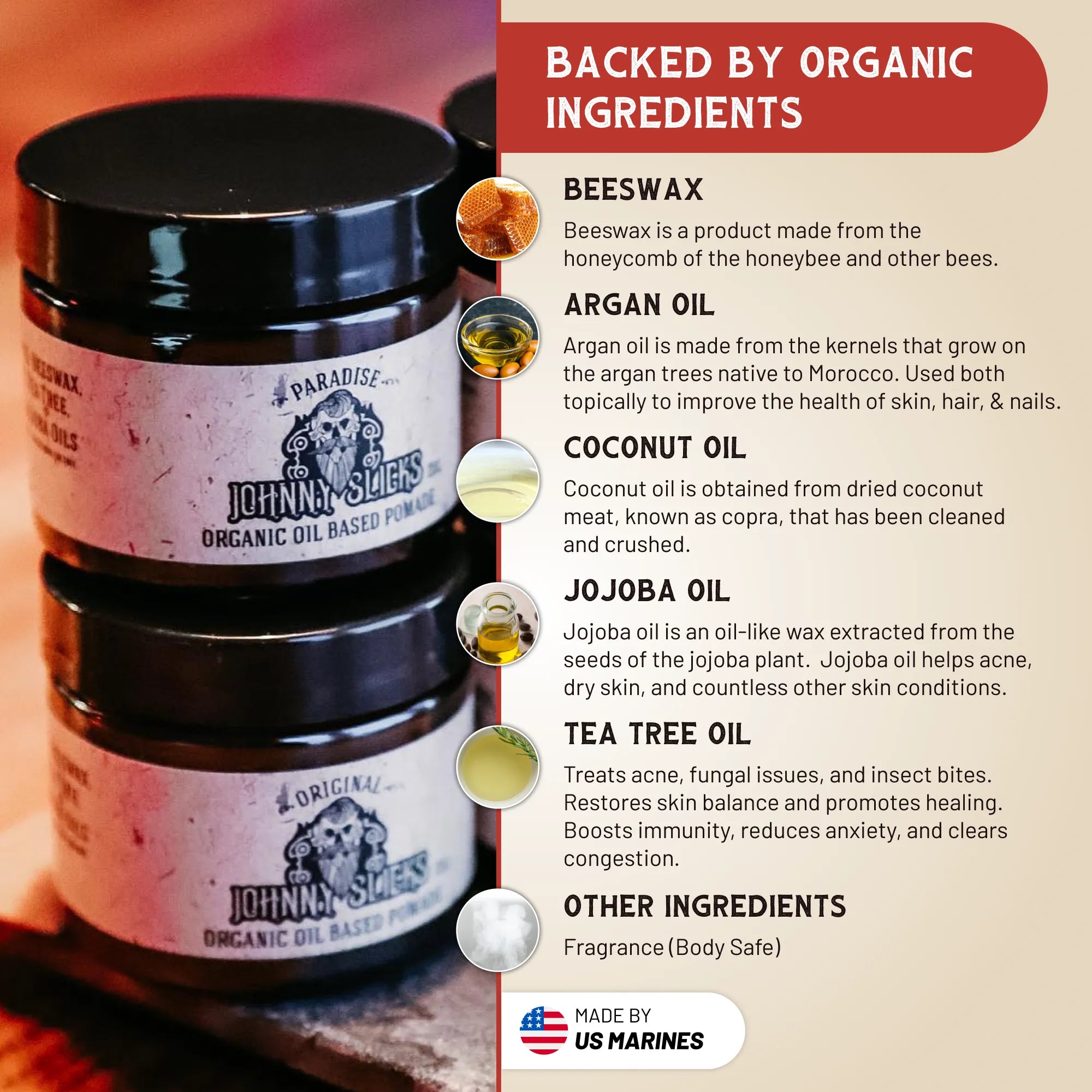 Organic Oil Based Pomade