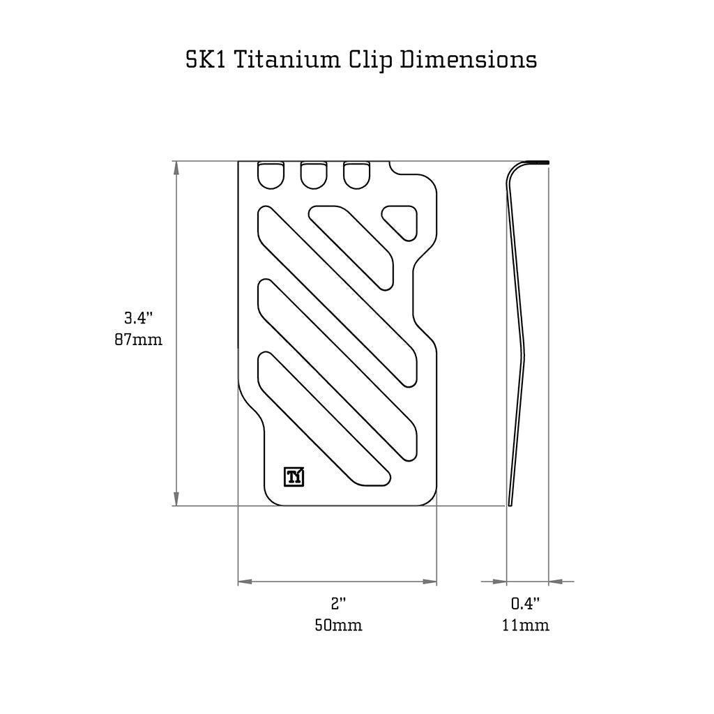 SK1 TITANIUM MONEY CLIP
