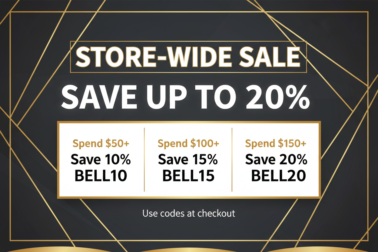 Store-Wide Sale Banner - BELL10, BELL15, BELL20